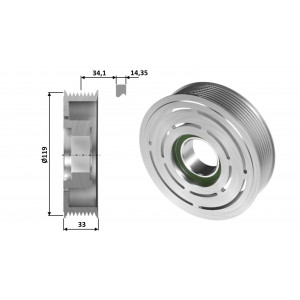 PULLEY CLUTCH 119 8PK TMQP...